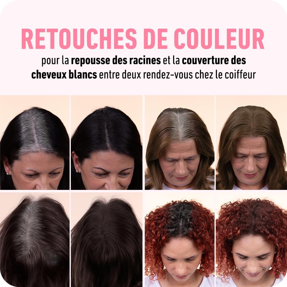 BOLDIFY - Poudre de racine cheveux gris - 10g - retouche instantanée, effet naturel