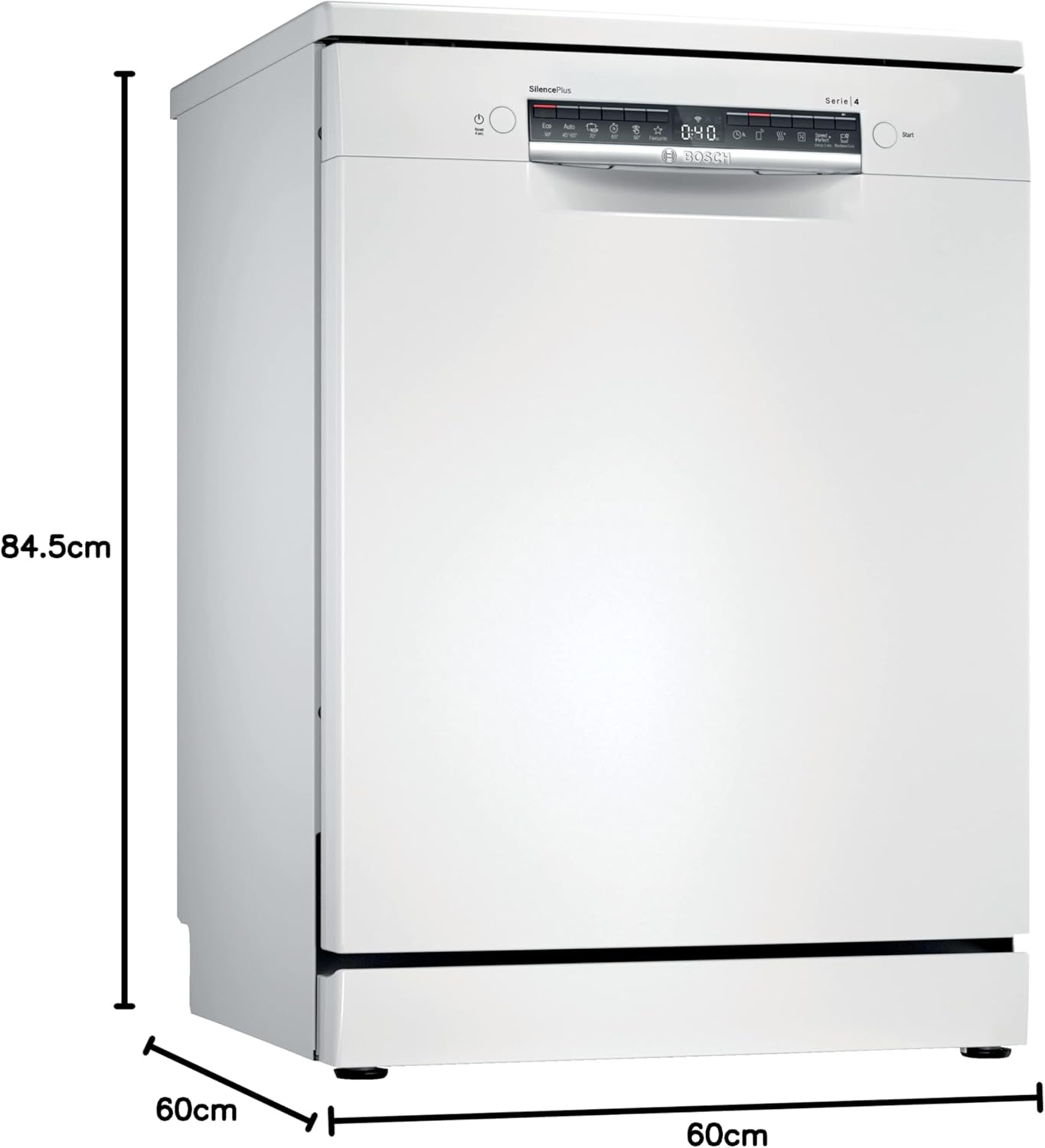 Bosch - Série 4 lave-vaisselle 60cm, 12 couverts, silencieux, Home Connect - SMS4HTW47E