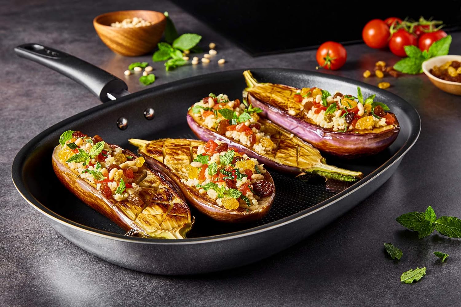 Tefal - Poêle à poisson série classique - 36 cm - Revêtement antiadhésif, noir et argent