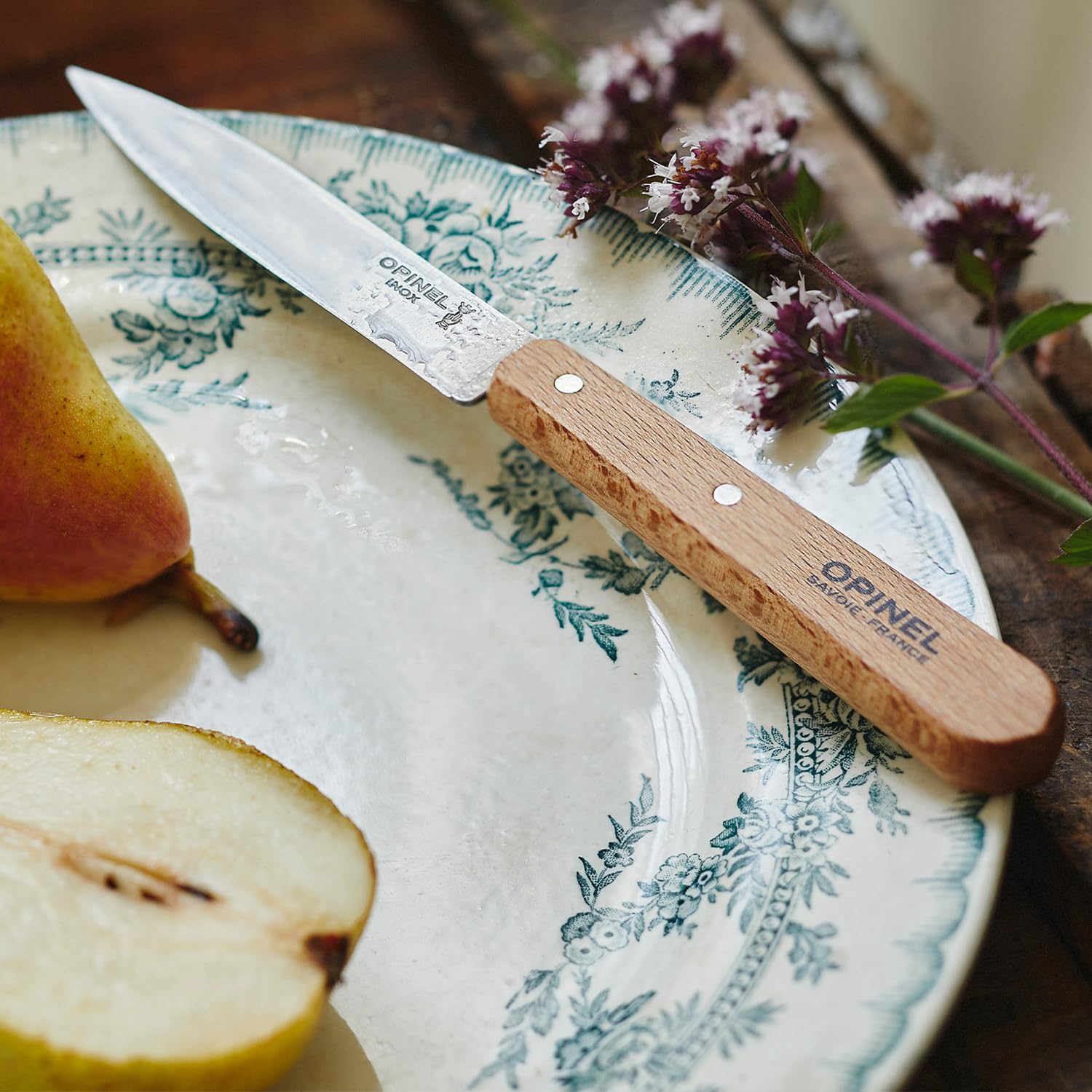 Opinel - set N°112 - 2 couteaux cuisine - lame inox, manche bois