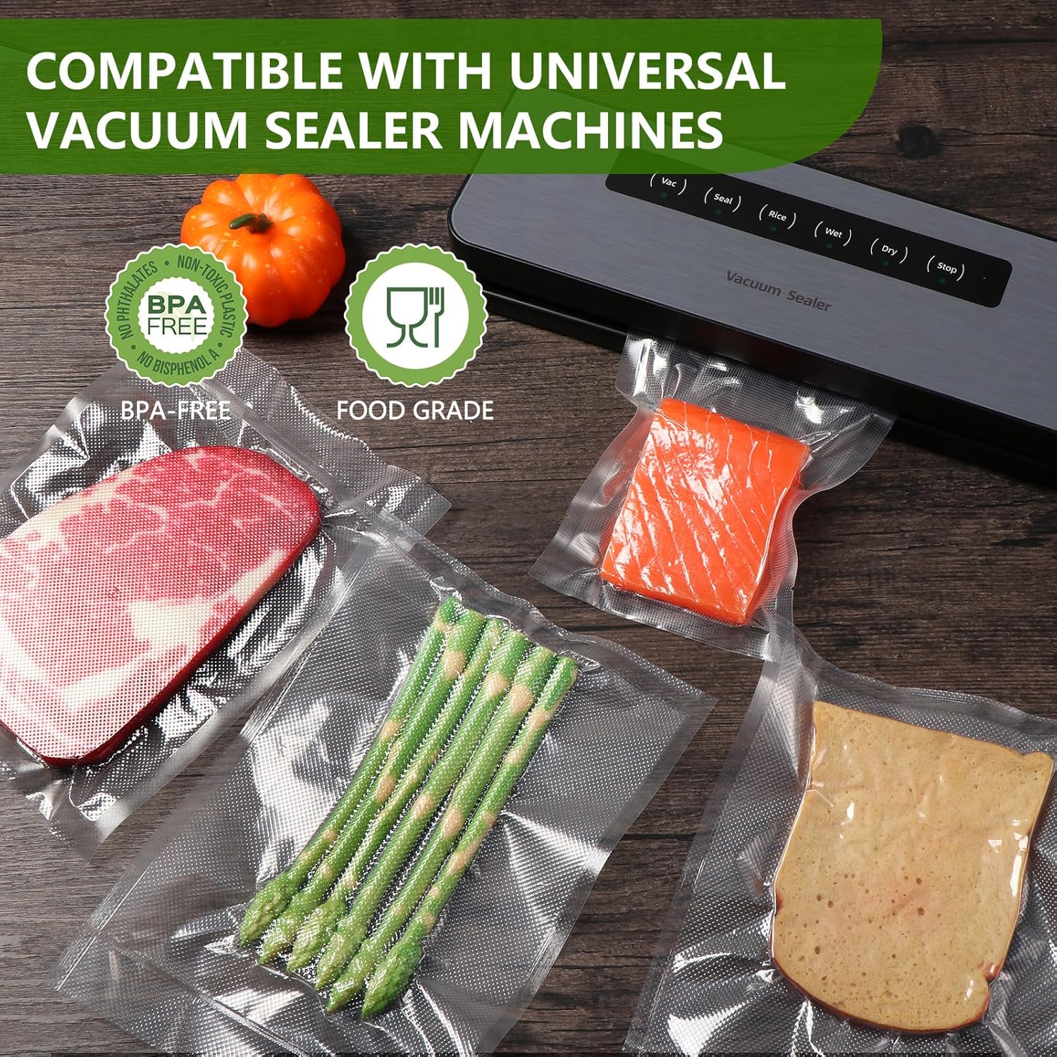 Diboniur - rouleau sac sous vide - 28/25/20x300cm - réutilisable, compatible toutes machines