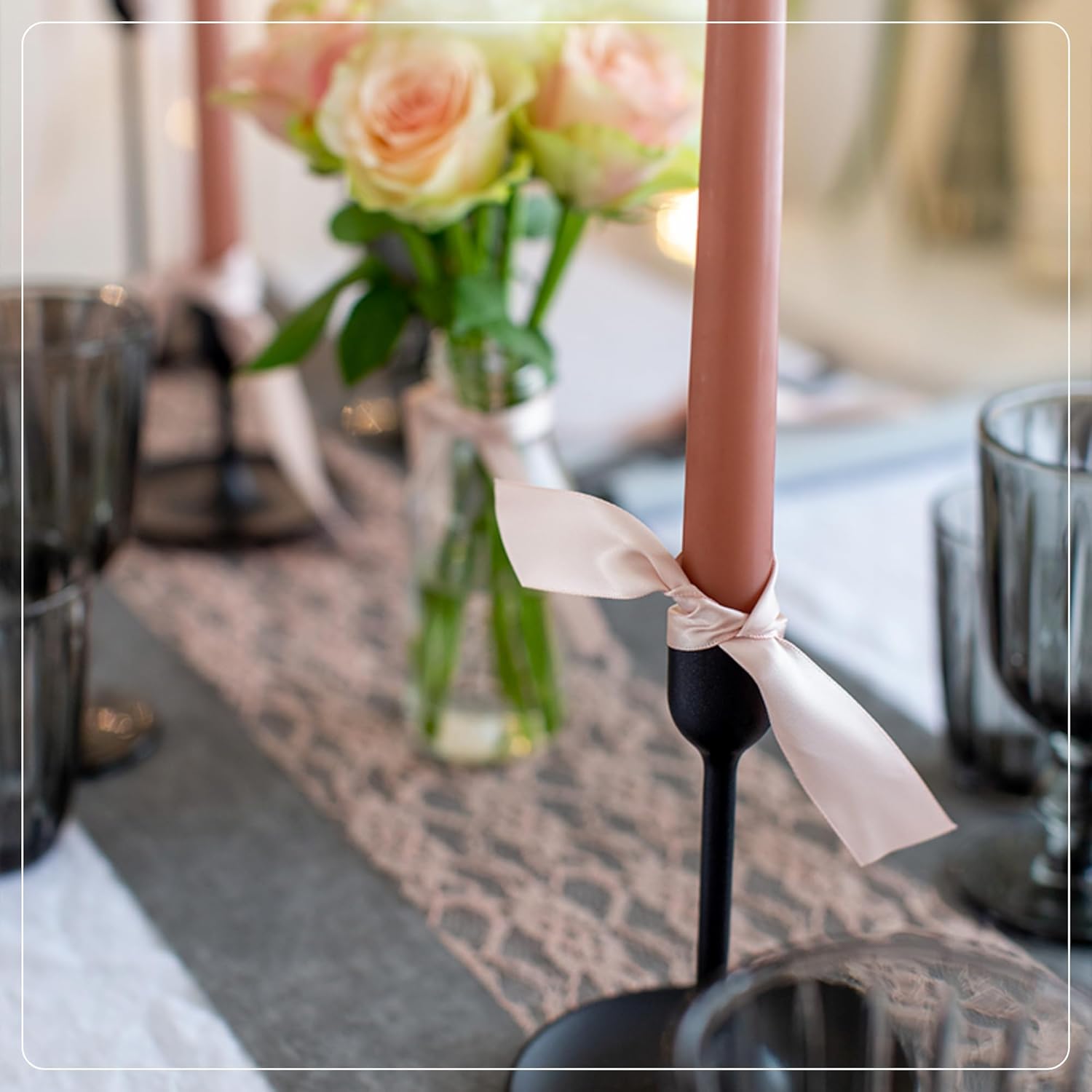 100%Mosel - Chemin de table non-tissé anthracite - 30x2500cm - décorations événements