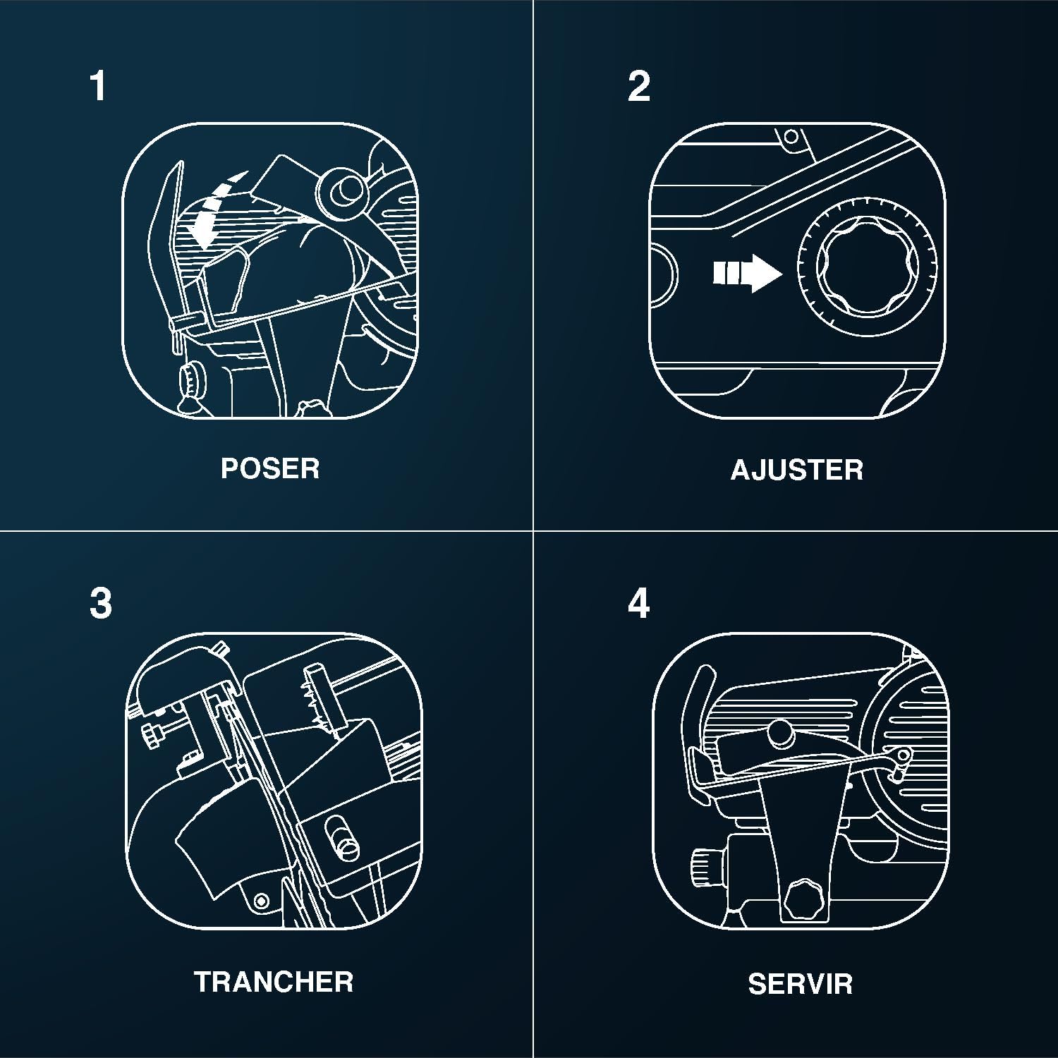 H.Koenig - MSX256 - lame 25 cm - coupe 0-12 mm - 282 rpm - aiguiseur