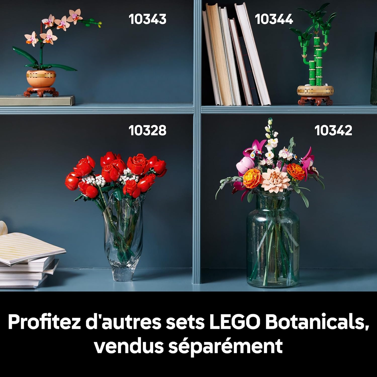 LEGO - Bouquet Botanicals - déco florale adulte, roses et marguerites - 10342