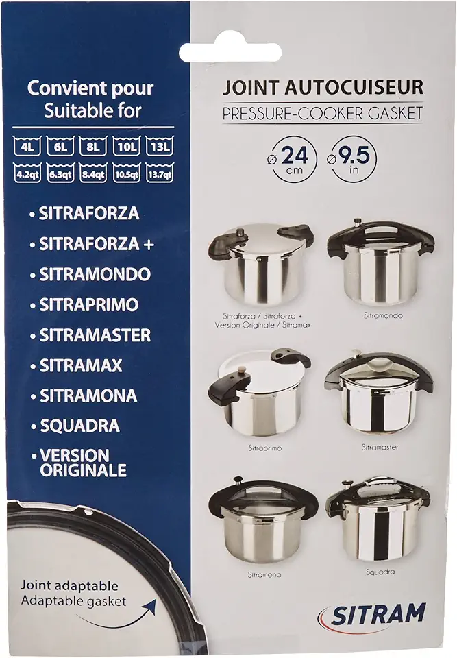 Sitram - Joint autocuiseur baïonnette 24cm - compatible 4-13L - 710073