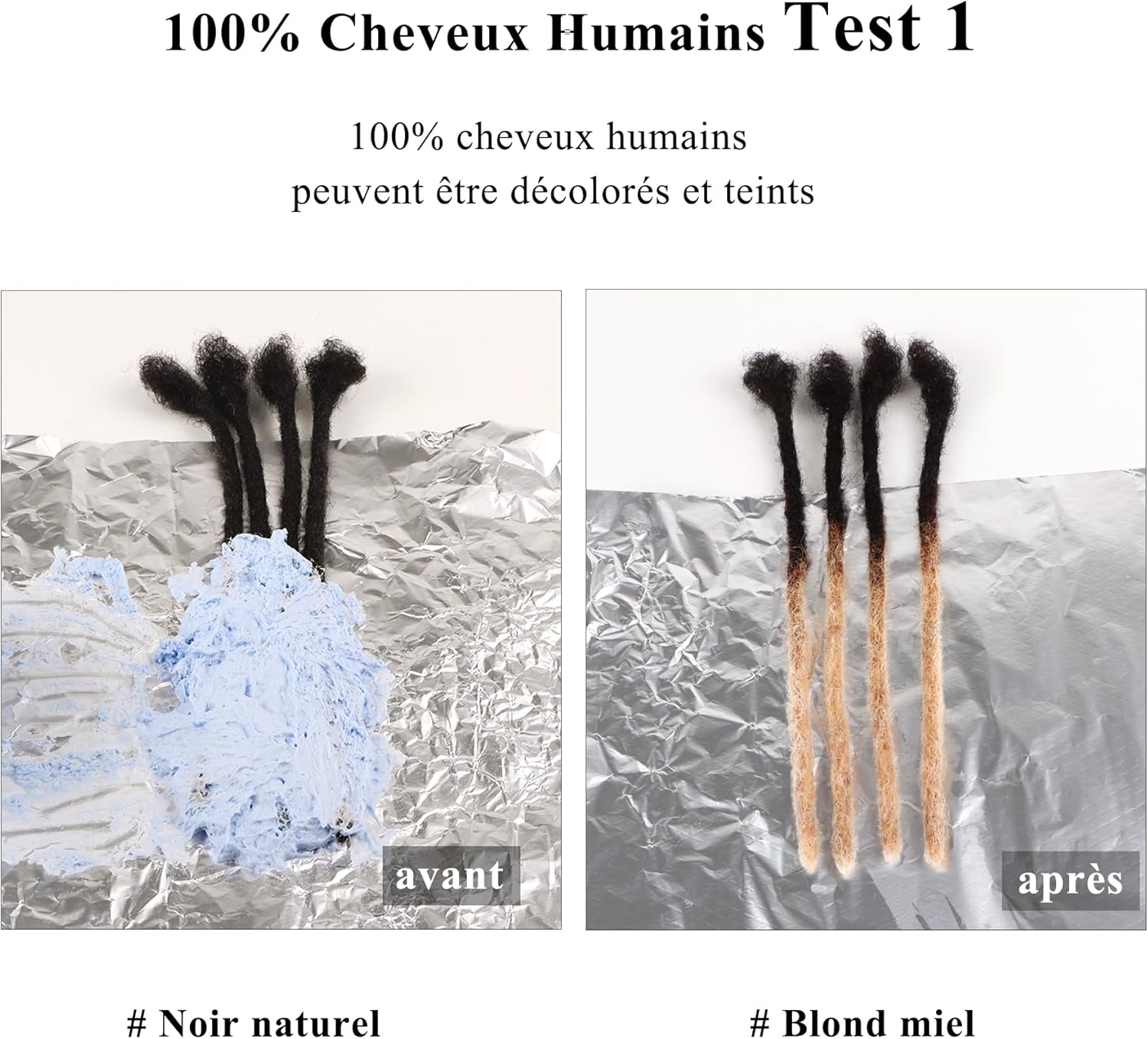 Extension cheveux naturels afro kinky - 8 pouces, 2 paquets, noir naturel