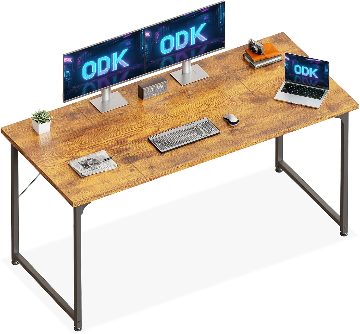 ODK - Bureau informatique série standard - 160x55 cm - Bois marron