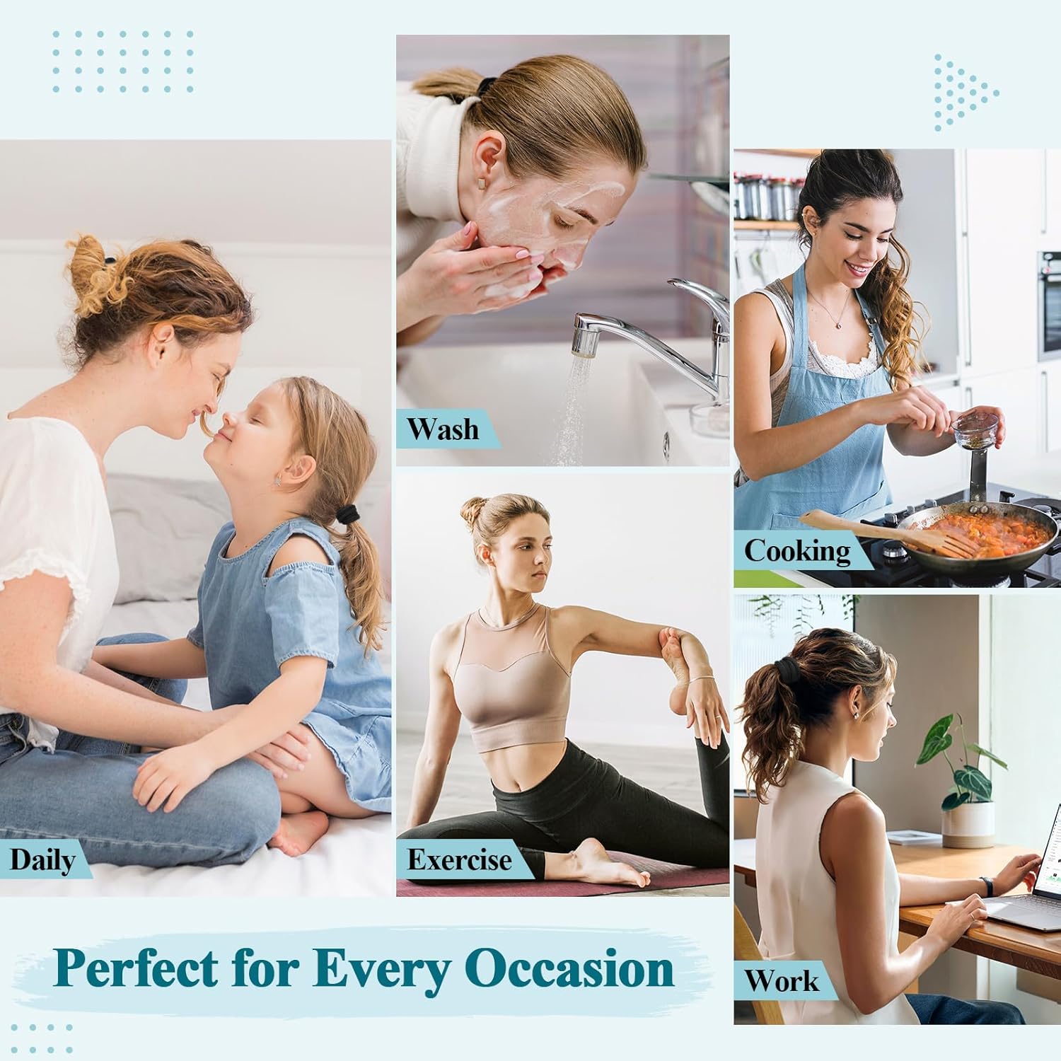 Elastiques cheveux - lot 60 pièces - épais, doux, sans dommages, polyester