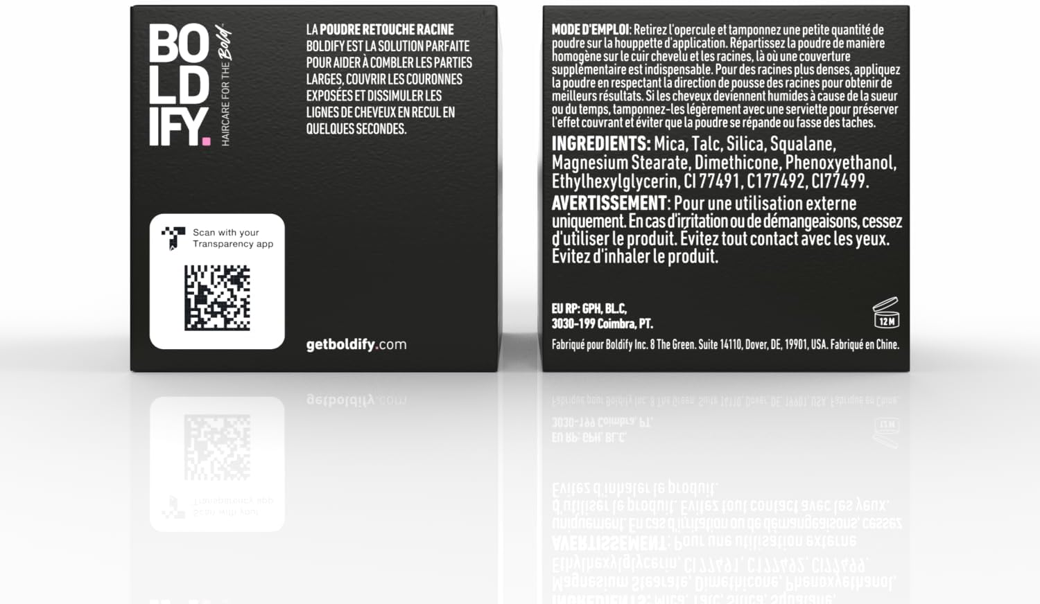 BOLDIFY - Poudre de Retouche Racines - 10g - Marron Clair, camouflage cheveux gris