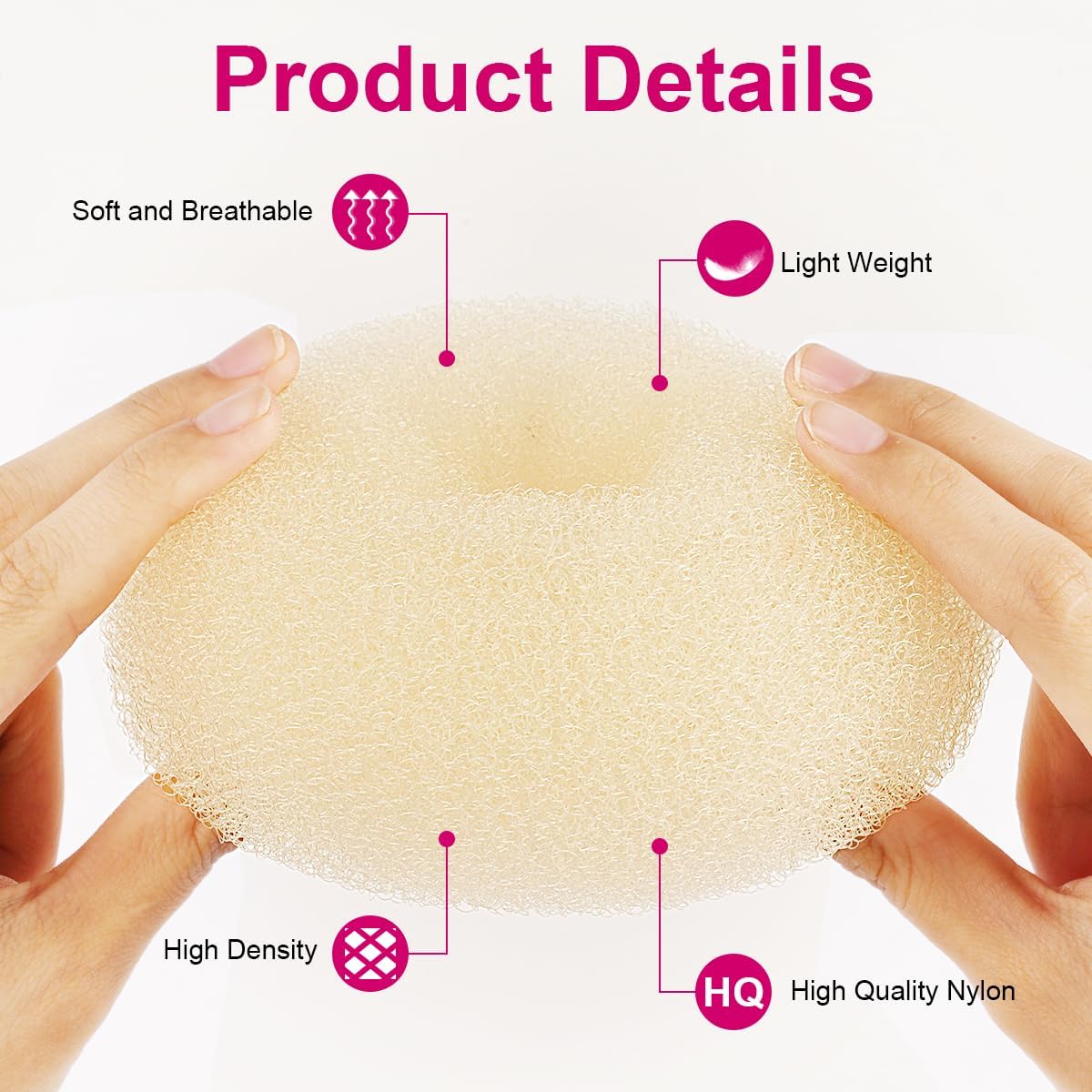 URAQT - machine à chignon 4 tailles - 6/8/10/12cm - 30 épingles incluses