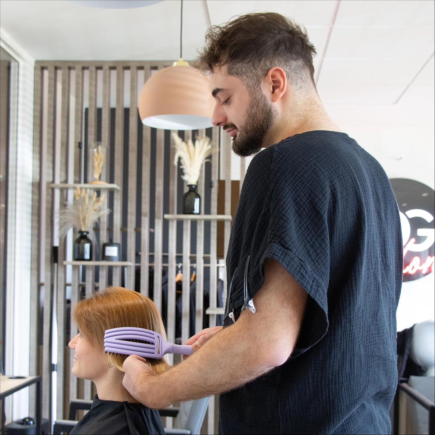 Olivia Garden - Fingerbrush Care Iconic - poils sanglier & nylon - Brushing lissant et brillant