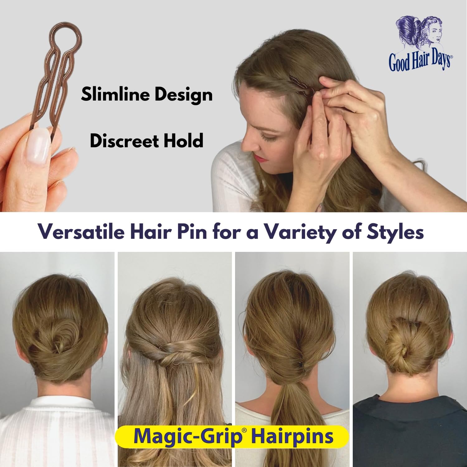 Good Hair Days - Magic Grip - 10 épingles - maintien sécurisé, lot 10