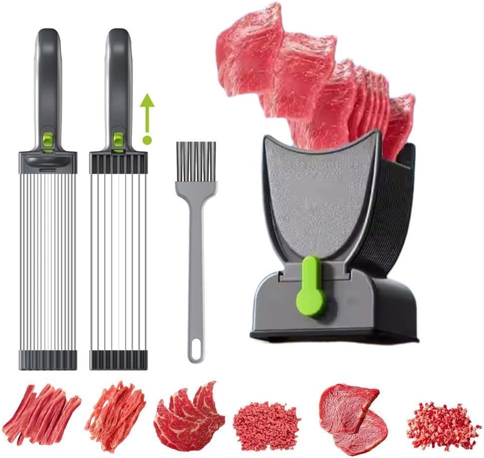 Trancheuse à Viande Manuelle - découpe fraîche/crue - idéale barbecue/marmite, usage cuisine