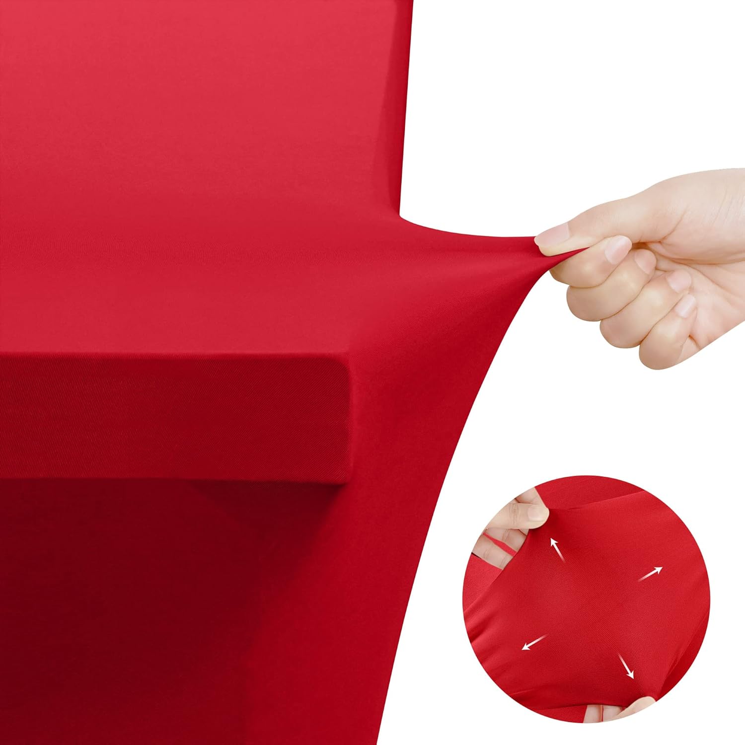 Utopia Kitchen - nappe extensible - 183 cm - lavable, infroissable, lot de 2, rouge