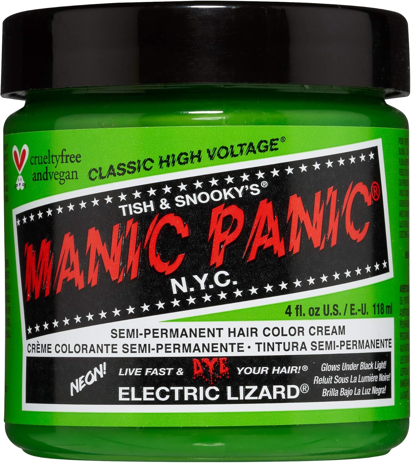Manic Panic - Electric Lizard Cream - coloration cheveux - vert vif, finition crème