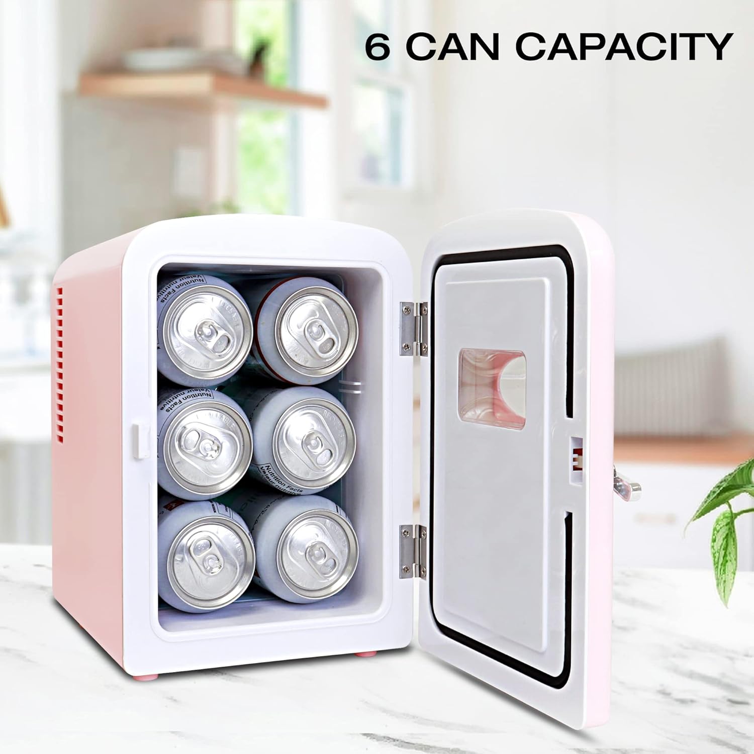Koolatron - mini frigo Coca Cola 4L, 6 canettes, portable, rose