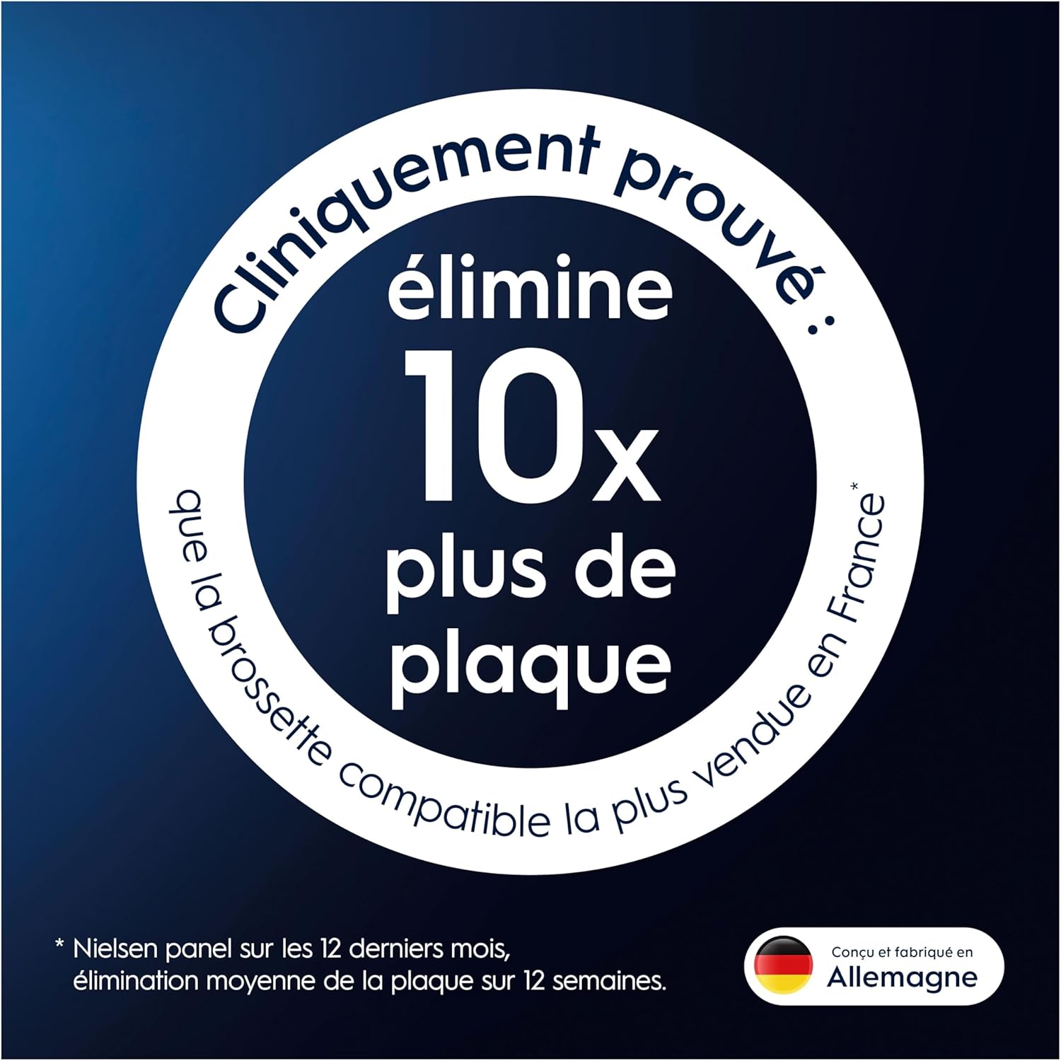 Oral-B - Cross Action Pro - 10 brossettes - nettoyage profond, têtes rondes