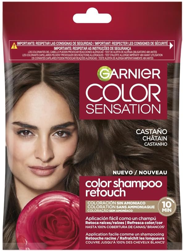 Garnier - Color Shampoo Retouch - 100% couverture cheveux blancs - permanent