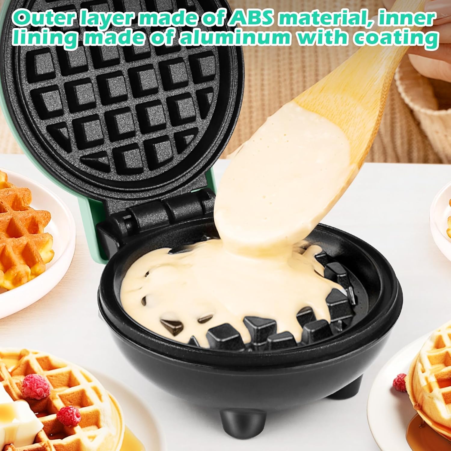 Mini gaufrier - classique - 10 cm - double face, compact, 220V-350W