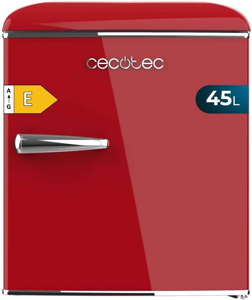 Cecotec - Bolero CoolMarket TT Origin - 55x44,7x45 cm - mini frigo rétro, 45L, classe E, bac à glaçons, poignée chromée