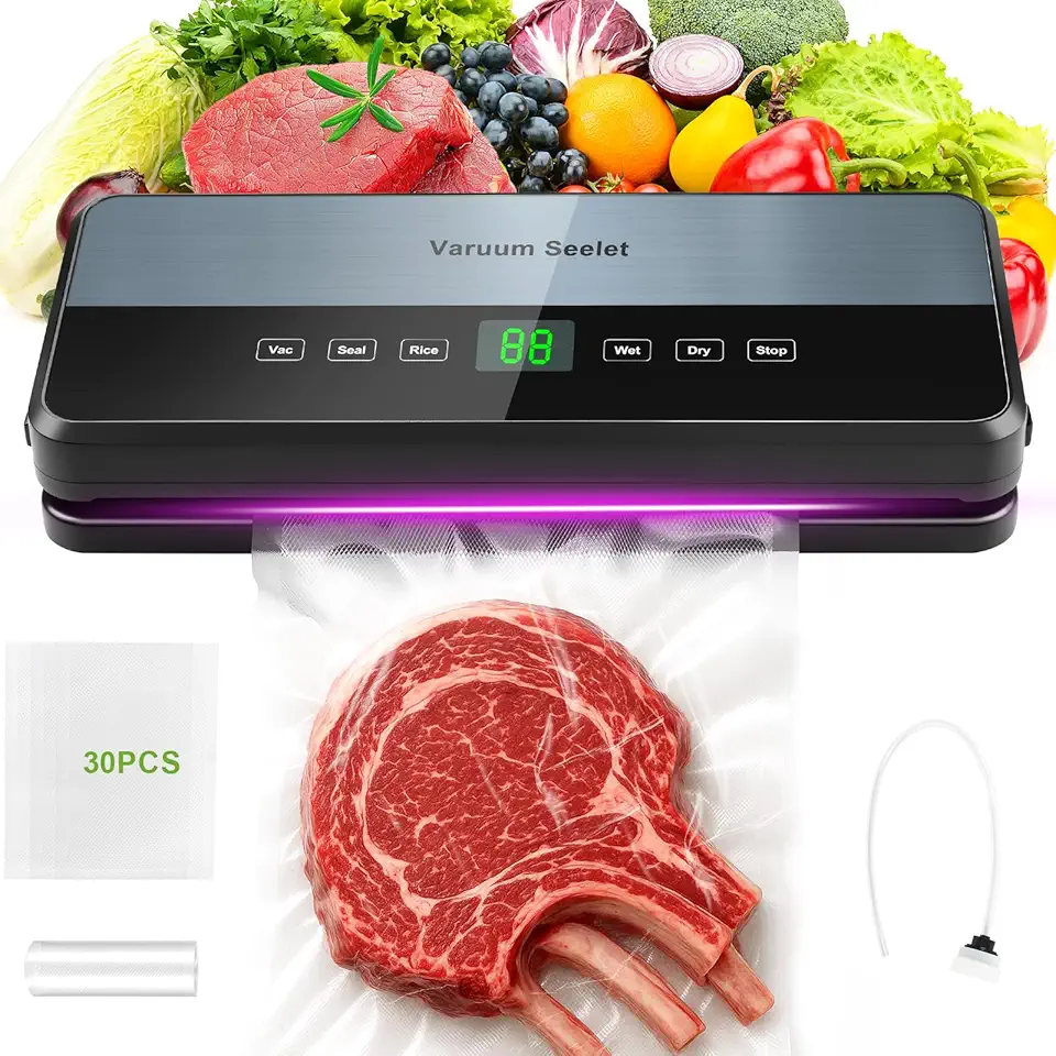 Machine Sous Vide Alimentaire - 6 en 1, coupeur intégré, 30 sacs