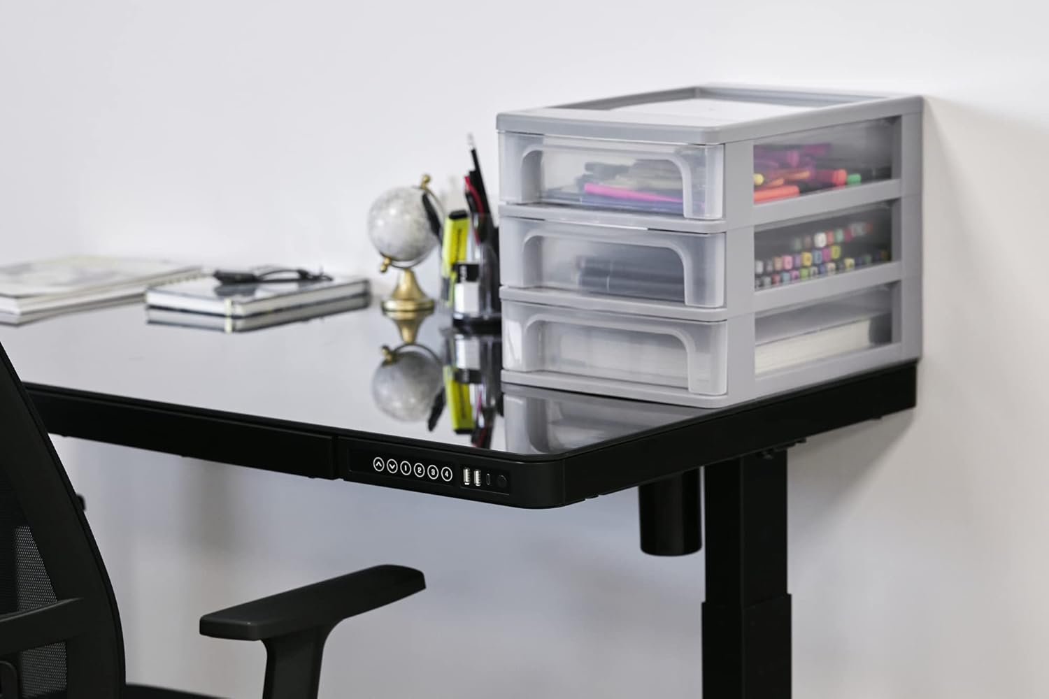 Iris Ohyama - OCH série - 3 tiroirs A4, plastique sans BPA, gris - OCH-2030