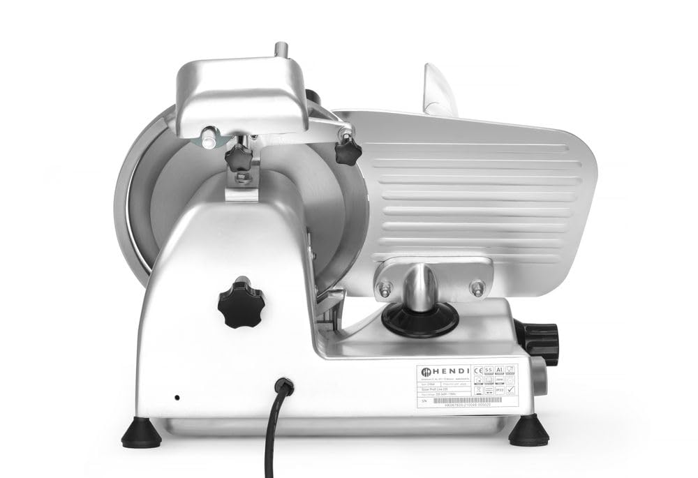 Hendi - Profi Line 220 - 506x435x347mm - Trancheuse électrique, multi-usages, lame 220mm, épaisseur 0-12mm, 280W