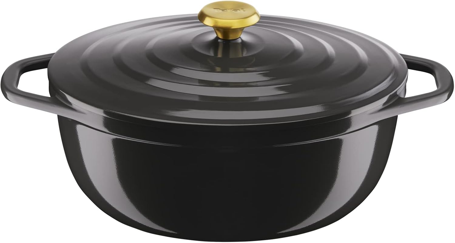 Tefal - cocotte ovale Air - 30x23cm, 5,7L, fonte légère, couvercle, E2558904