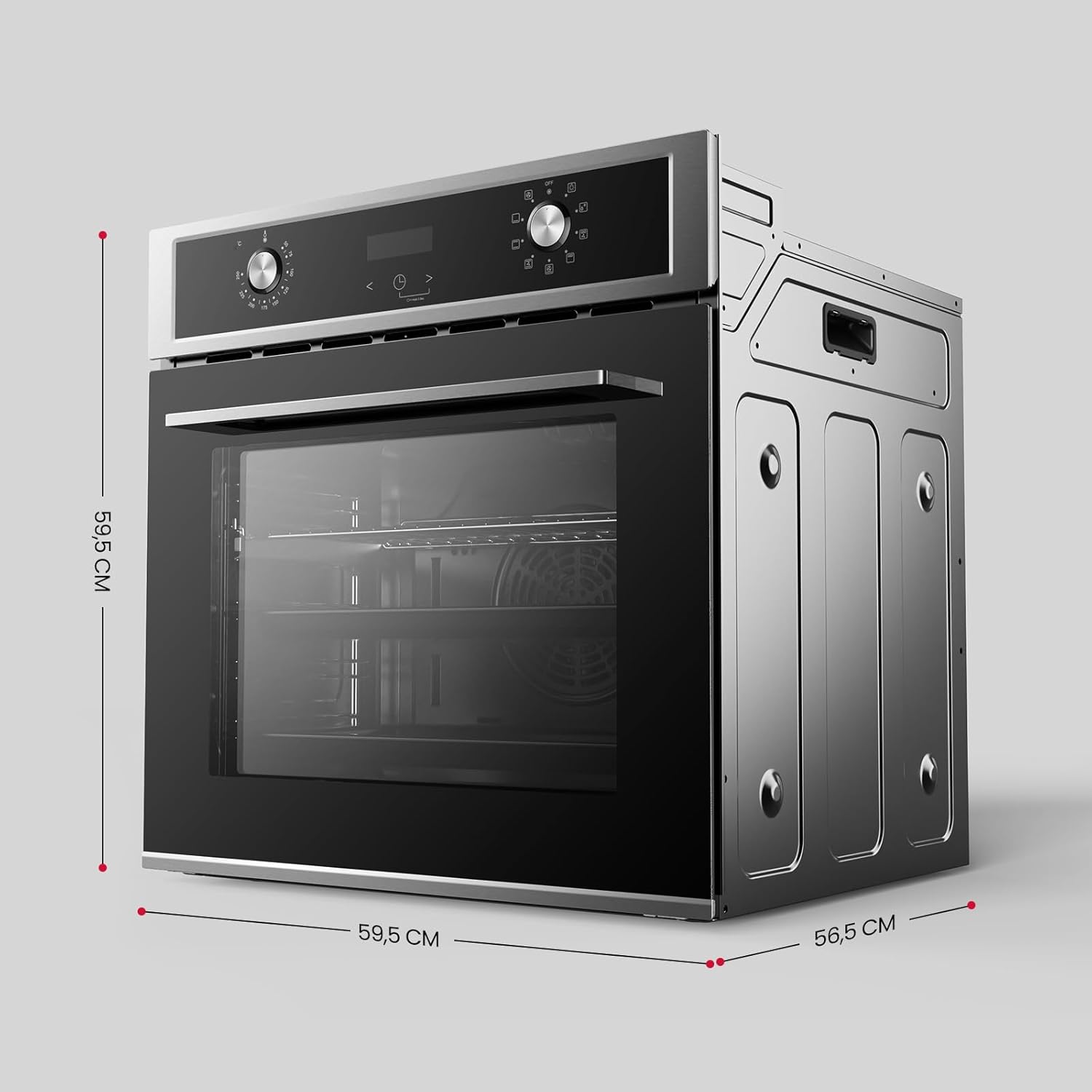 GASLAND - Four encastrable série ES - 70L, 9 fonctions, inox, sécurité enfant, ES609321DSH