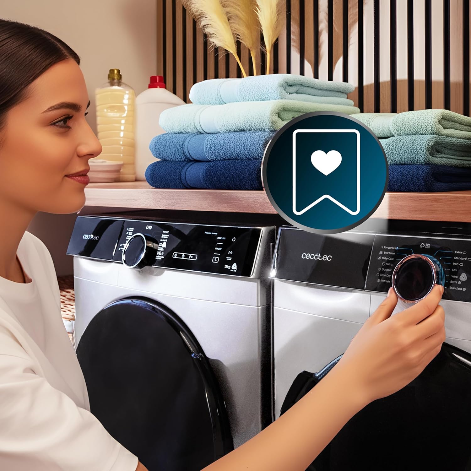 Cecotec - sèche-linge 10kg, pompe à chaleur, A+++, 14 programmes, UV, Bolero Dresscode Dry 10505