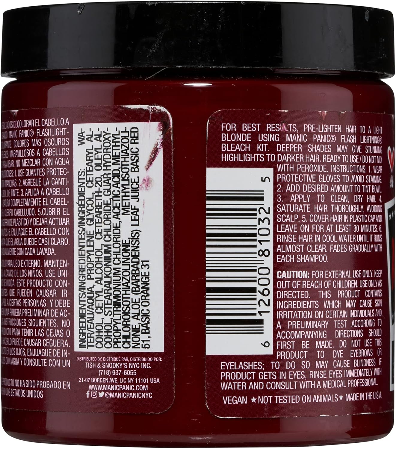 Manic Panic - Vampire Red Classic Line - 237 ml - coloration cheveux intense