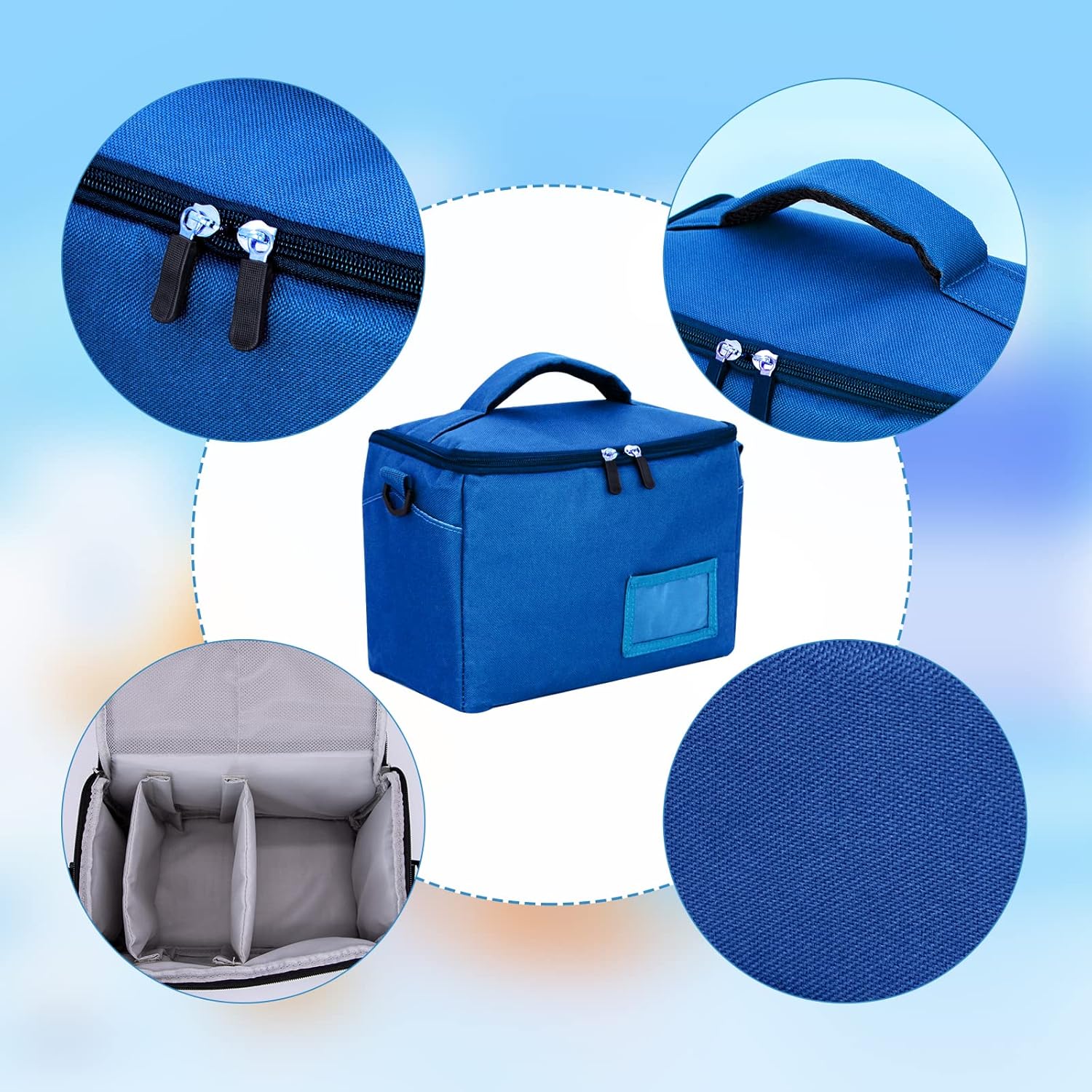Sac de transport enfants Toniebox - polyester bleu - rangement pratique - idéal starter kit