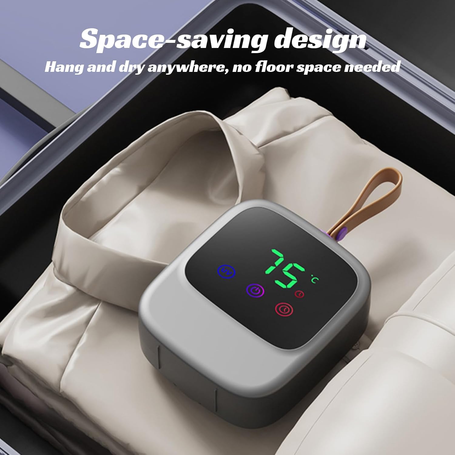 auvstar - Mini sèche-linge portable - 450W, UV, minuterie, télécommande