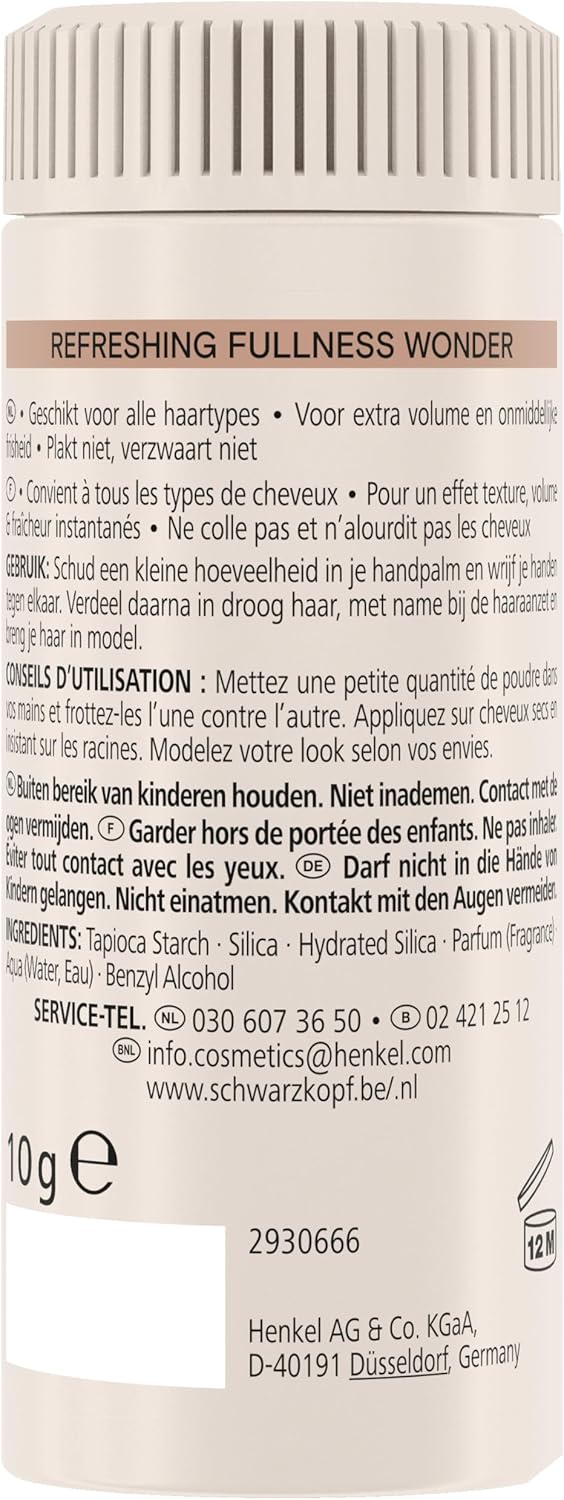 Schwarzkopf - Taft 2-en-1 - 10g x2 - volume, mat, 99% naturel