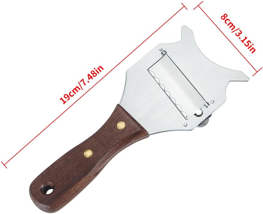 Trancheuse à truffes inox, poignée bois, lame réglable, trou suspendu, Tokaneit