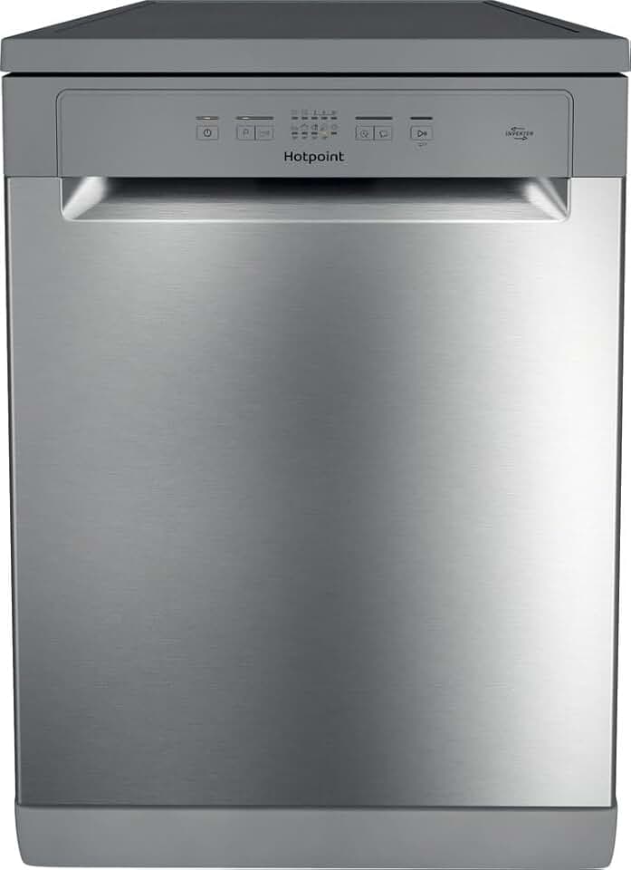 Hotpoint - Lave-vaisselle 60 cm, inox, 14 couverts, moteur inverter, 46 dB, H2FHL626X