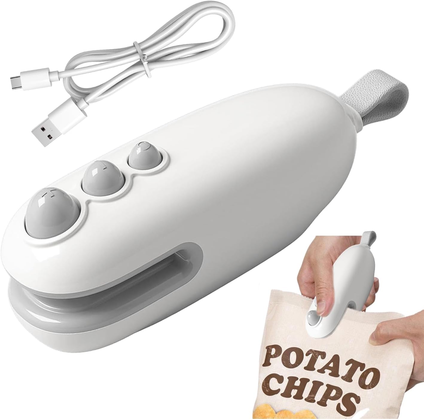 Scelleuse portable - compacte - rechargeable USB - coupe et scelle sacs