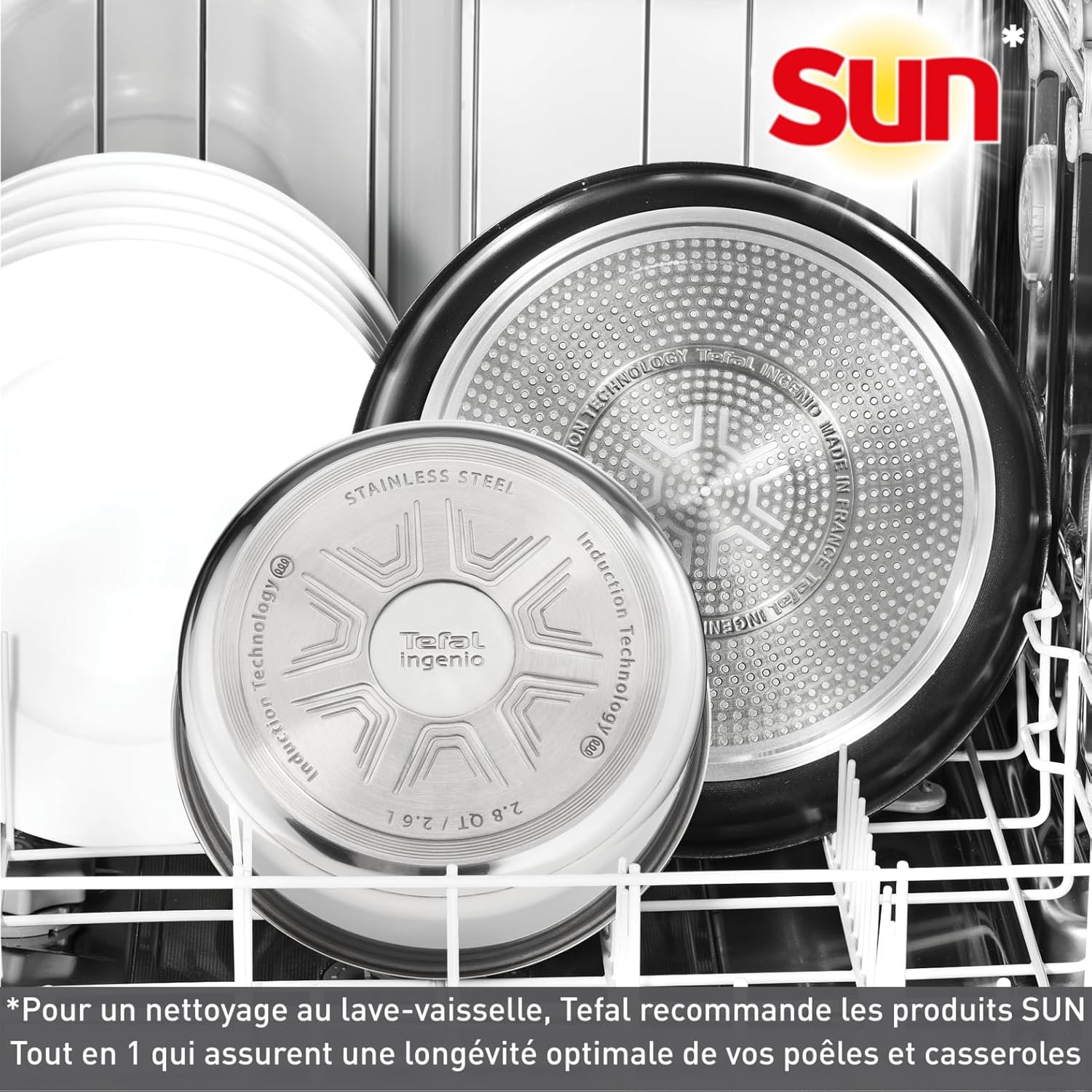 Tefal - Ingenio Eco Resist - casserole 18 cm, induction, antiadhésif, empilable, lave-vaisselle, L3972902