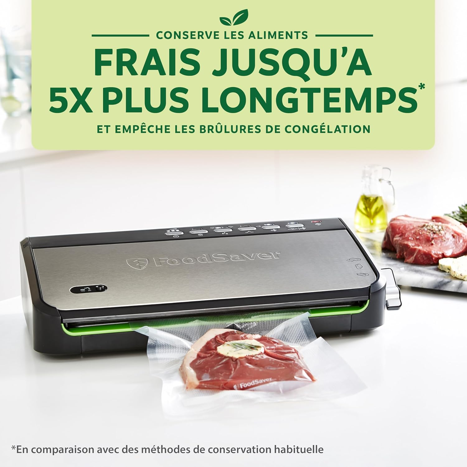 FoodSaver - machine sous vide, rangement rouleau, pulse, accessoires, FFS005X