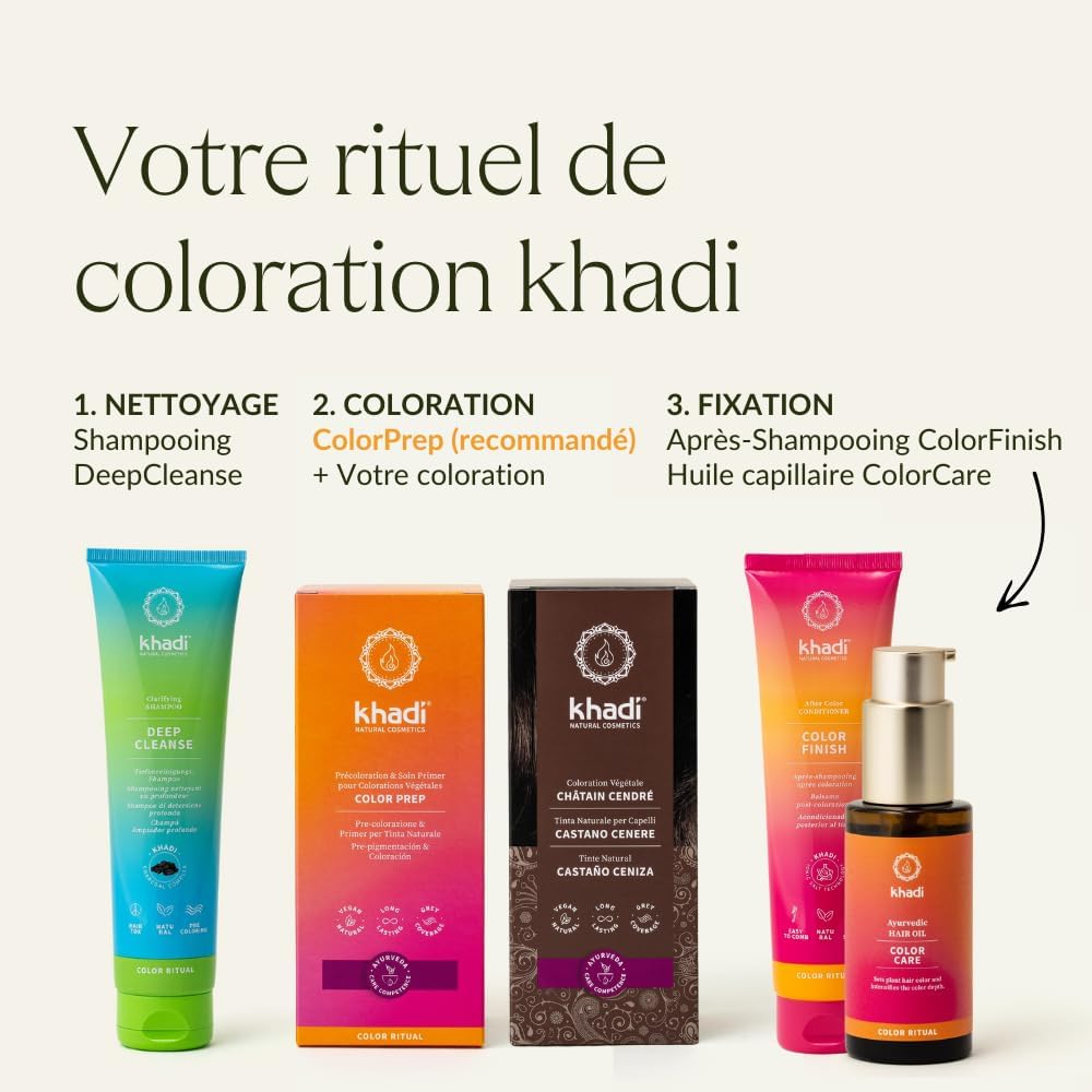 Khadi - coloration végétale brun mat, 100g, vegan, 100% naturelle