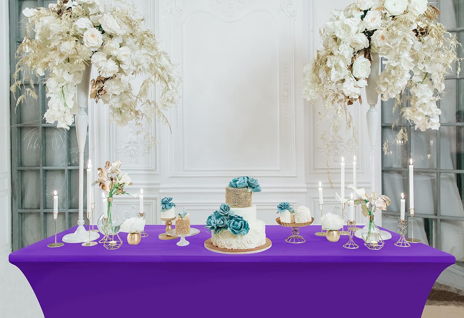 Utopia Kitchen - nappe extensible - 183 cm - polyester/spandex, lavable, infroissable, lot de 2