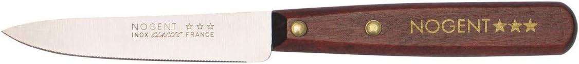 Nogent - Classic 3 Etoiles - couteau office, lame lisse, bois merisier, 02000B