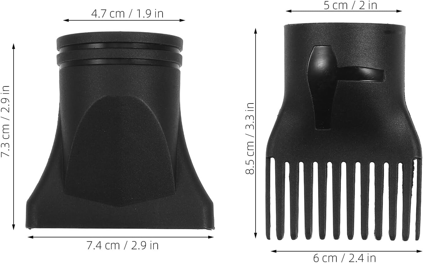 Diffuseur cheveux - 2 pièces - résistant chaleur, coiffage uniforme