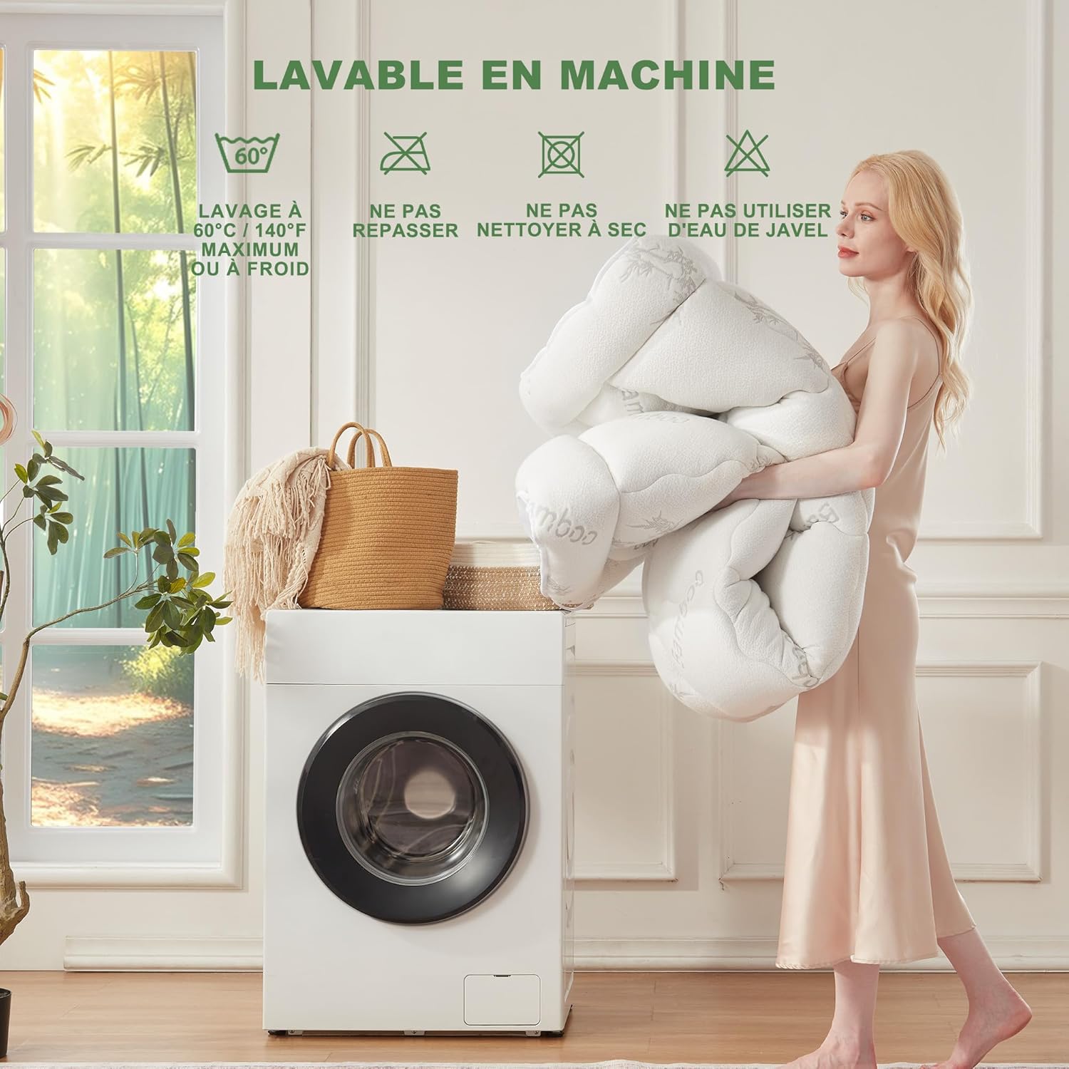 BEDLORE - Surmatelas (série non précisée) - 180x200 cm - Viscose bambou, matelassé, bonnet 40cm, Oeko-Tex