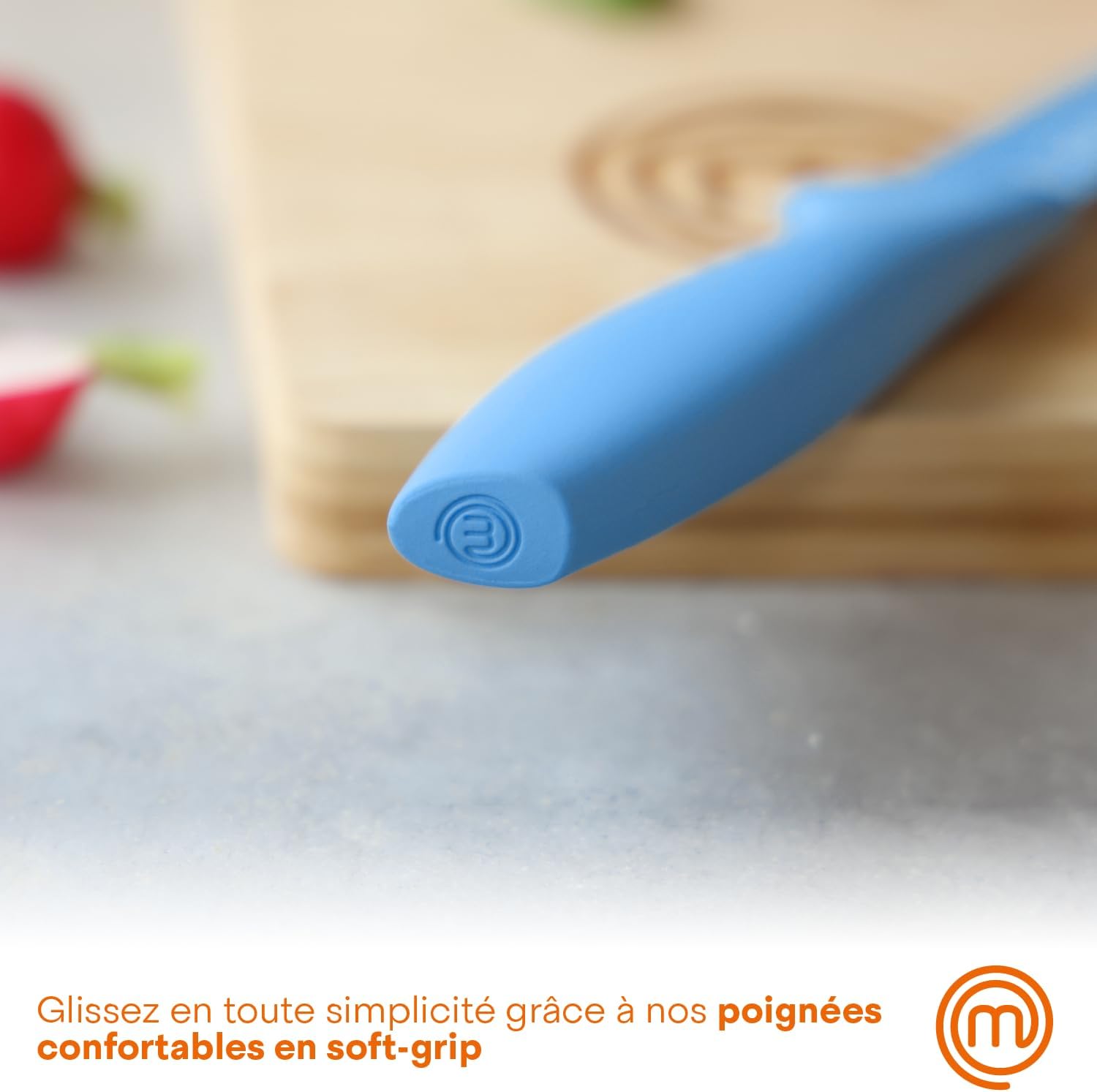 MasterChef - Set de coutellerie Azure - 3 pièces - inoxydable, manche ergonomique
