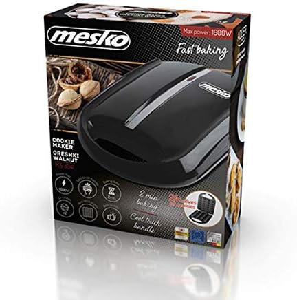 Mesko - gaufrier XL - 24 moitiés, 1600W, antiadhésif, noir - MS3041