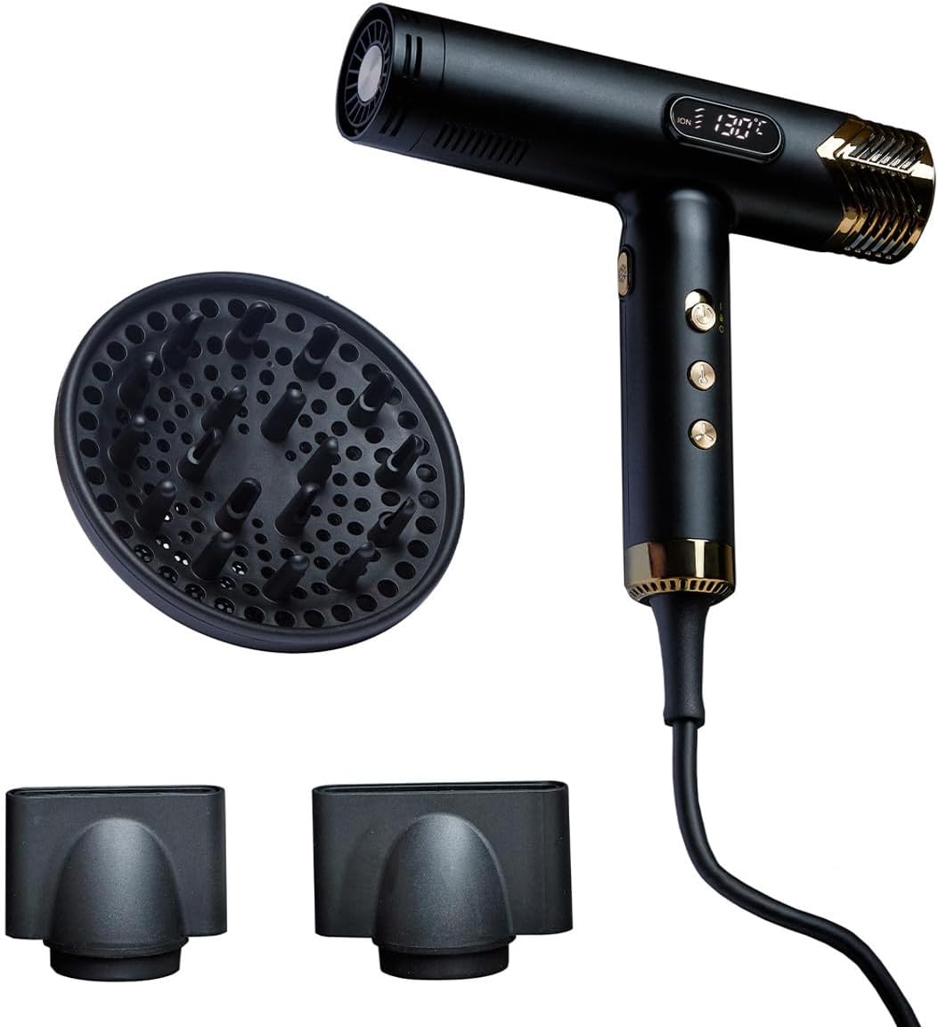 Sèche-cheveux - La Divine Edition Black & Gold - 1800W, moteur brushless 120000tr/min