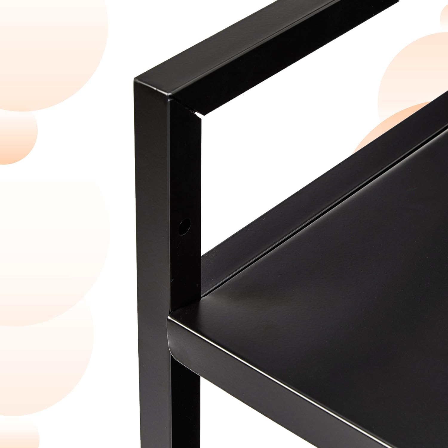 Amazon Basics - chariot métal 3 niveaux - noir - rangement polyvalent