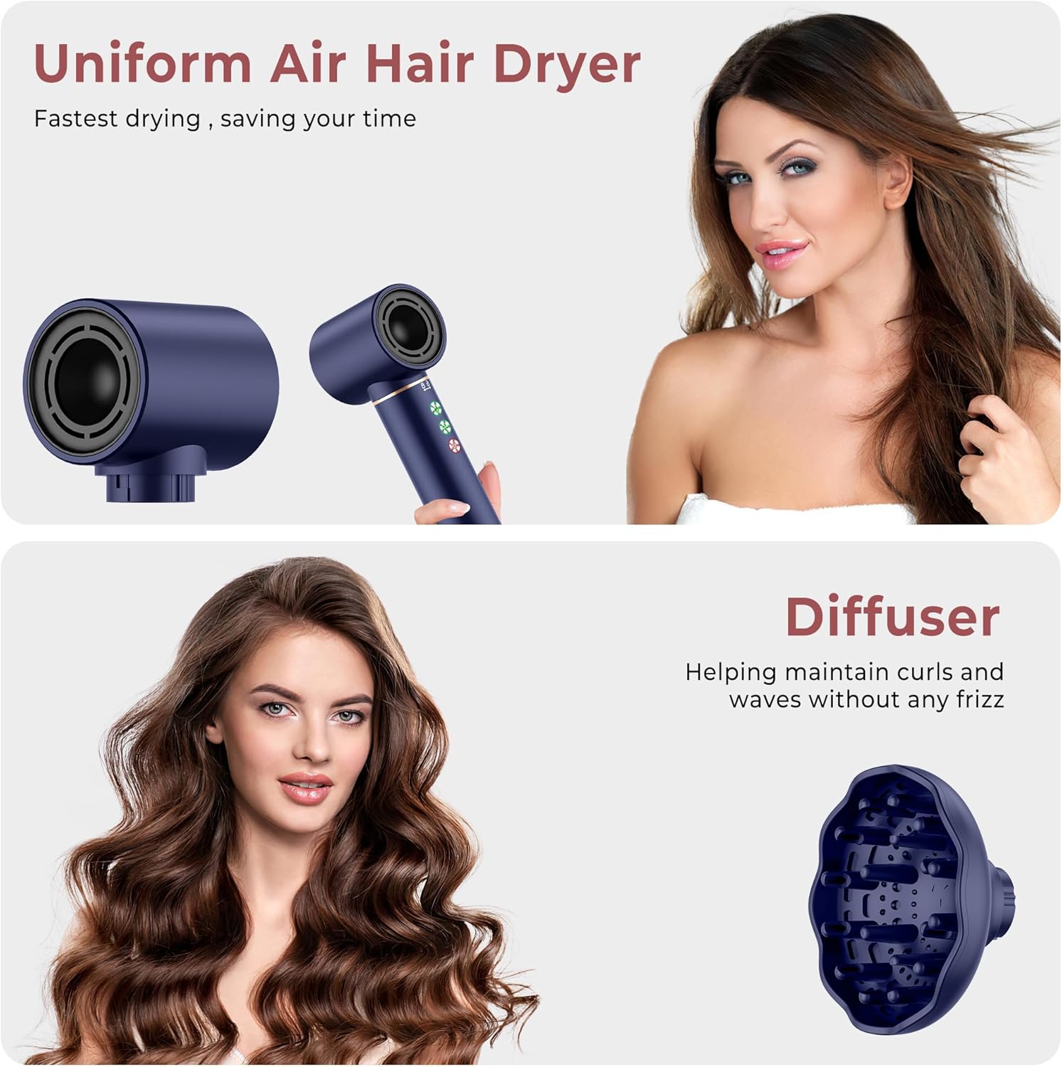 Magic Twist - Air Styler 7 en 1 - Séchage rapide, léger, silencieux, 110 000 tr/min