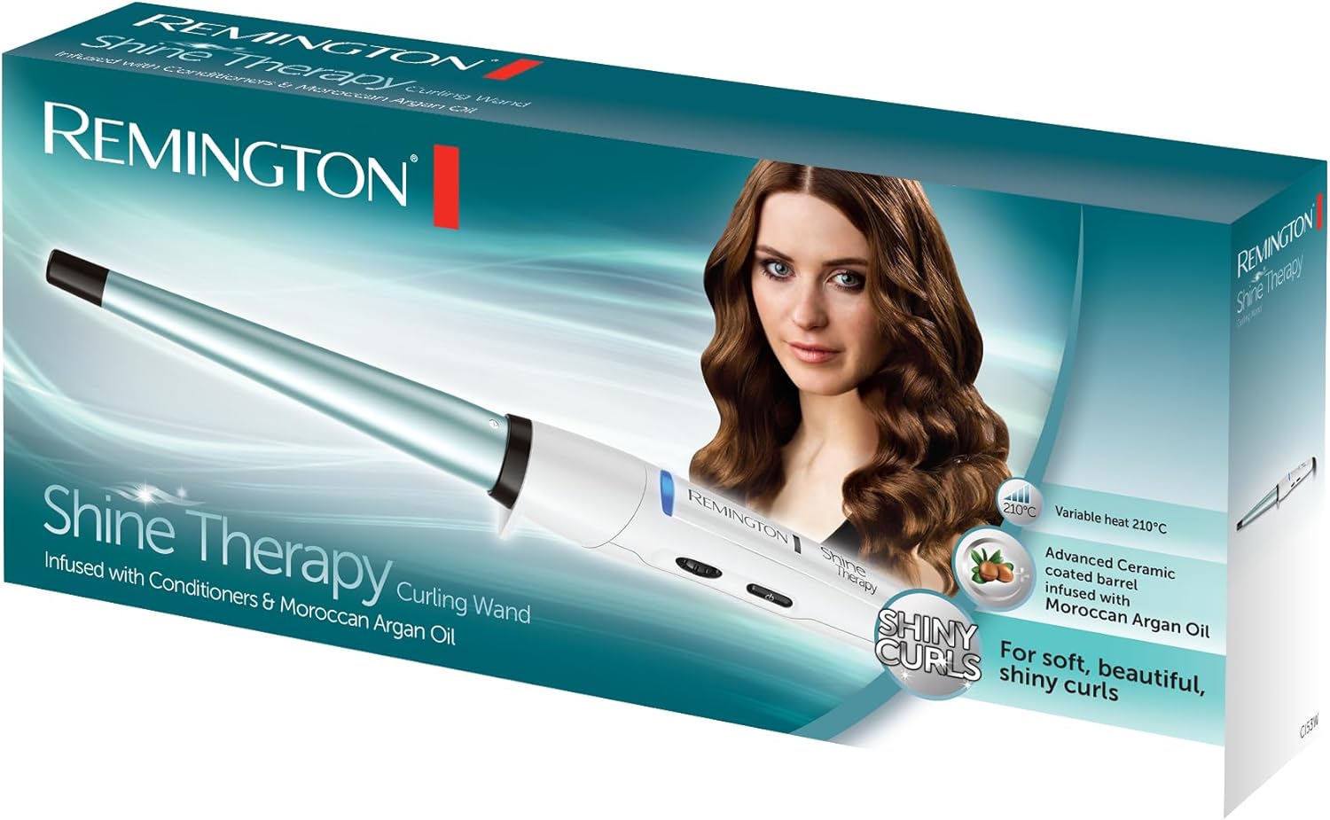 Remington - boucleur Shine Therapy - 13-25mm - céramique, argan, 8 réglages, LED CI53W